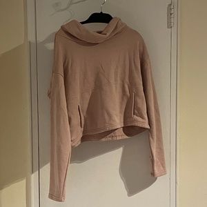 Forever 21 Cowl Neck Pink Kangaroo Pocket Sweatshirt Sweater Size XS